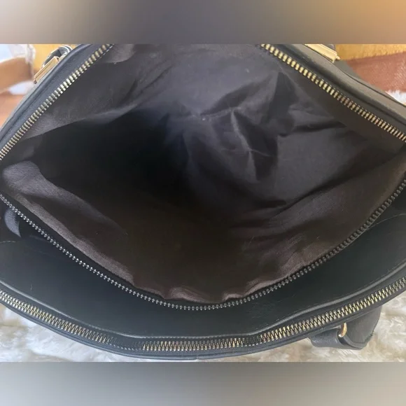 Kate Spade New York Quilted Leather Satchel Gray Large Top Handle Bag Gold HW - Picture 9 of 11